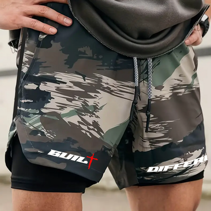 Built Different Camo Training Shorts