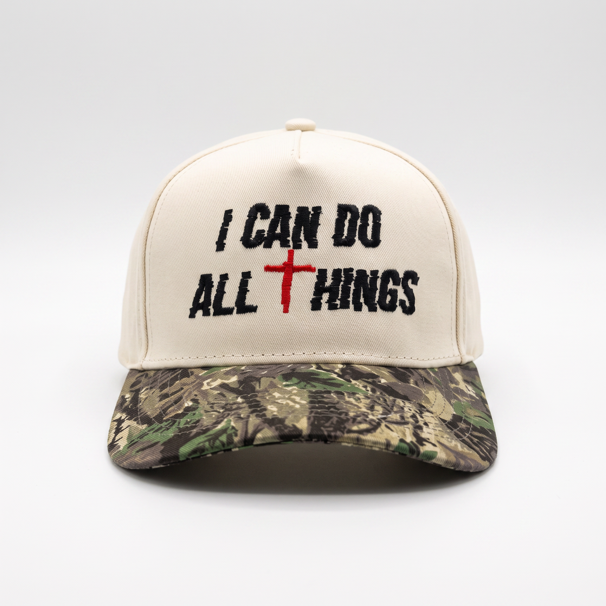 All Things Tree Camo and Cream Snapback