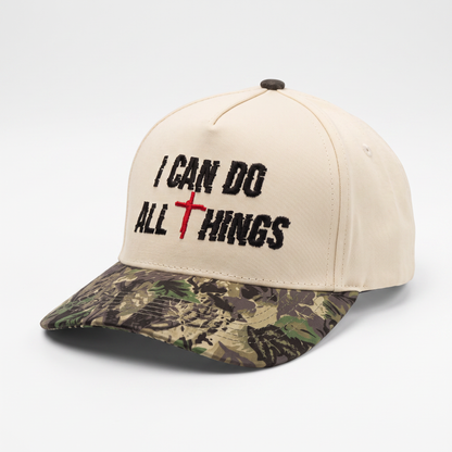 All Things Tree Camo and Cream Snapback