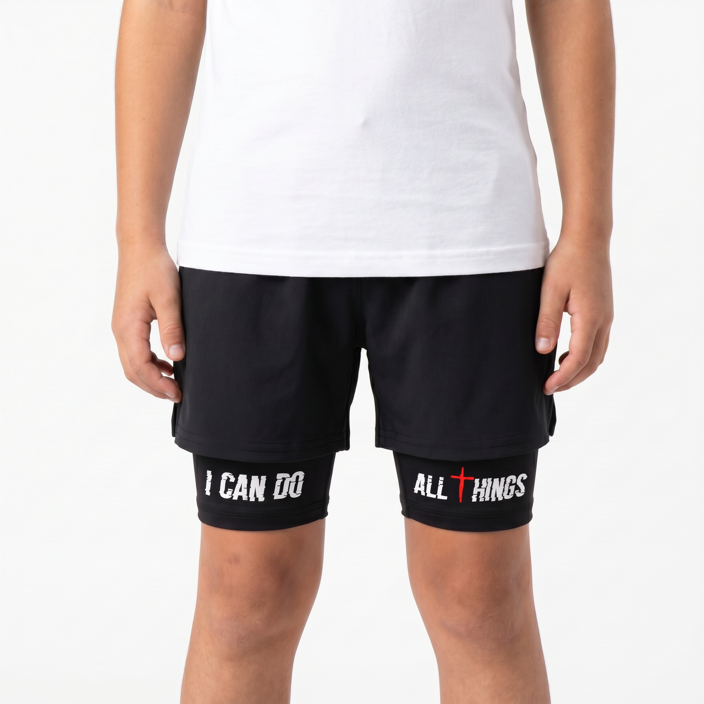 KIDS All Things 2-in-1 Training Shorts with Compression Liner