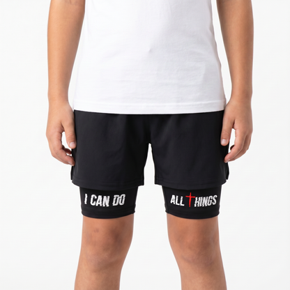 KIDS All Things 2-in-1 Training Shorts with Compression Liner